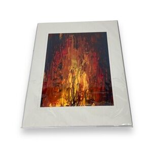 Original Acrylic Abstract Art Painting fire by Candi Sweetland